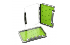 Fly Box Leichi Slim Waterproof with Silicone Insert Small Fly Box Leichi Slim Waterproof with Silicone Insert Small Clear/Grey