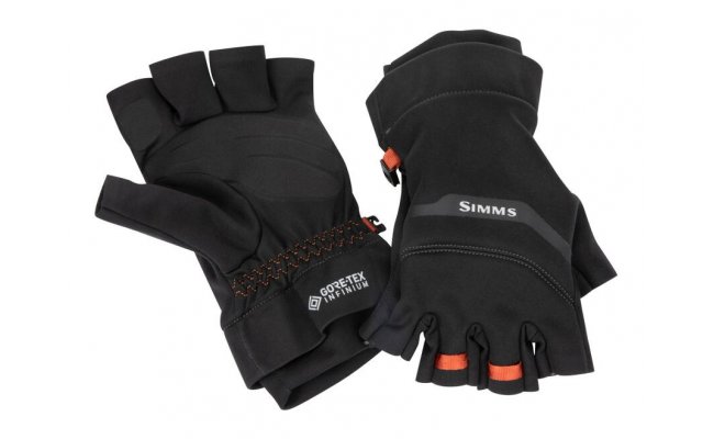 Fly Fishing Gloves Simms Gore Infinium Half Finger Black Fly Fishing Gloves Simms Gore Infinium Half Finger Black XS