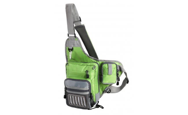 Fly Fishing Sling Bag Leichi V-Cross Green/Grey Fly Fishing Sling Bag Leichi V-Cross Green/Grey