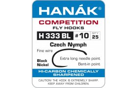 Fly Tying Hook Czech Nymph Hank Competition (H333BL) Fly Tying Hook Czech Nymph Hank Competition No 8, 25 pcs (H333BL)
