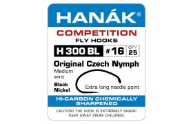 Fly Tying Hook Hanak Competition Czech ... Fly Tying Hook Hanak Competition Czech Nymph Black Nickel No 10, 25 pcs (H300BL)