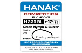 Fly Tying Hook Hanak Competition Czech ... Fly Tying Hook Hanak Competition Czech Nymph Bronze No 8, 25 pcs (H330BL)