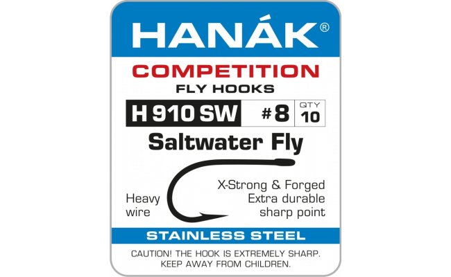 Fly Tying Hook Hanak Competition Saltwater  (H910SW) Fly Tying Hook Hanak Competition Saltwater No 4, 10 pcs (H910SW)