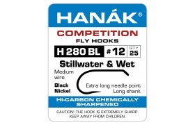 Fly Tying Hook Hanak Competition Stillwater & Wet (H280BL) Fly Tying Hook Hanak Competition Stillwater & Wet Black Nickel No 8, 25 pcs (H280BL)