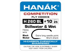 Fly Tying Hook Hanak Competition Wet (H260BL)  Fly Tying Hook Hanak Competition Wet Black Nickel No 8, 25 pcs (H260BL)