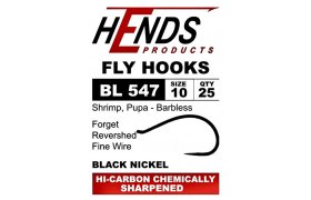 Fly Tying Hook Hends Caddis Pupa, Shrimp, Buzzer (BL547) Fly Tying Hook Hends Caddis Pupa, Shrimp, Buzzer (BL547), No 10, 25 pcs