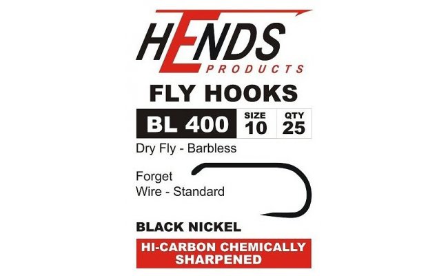 Fly Tying Hook Hends Dry Fly (BL400) Fly Tying Hook Hends Dry Fly (BL400) No 10 25 pcs