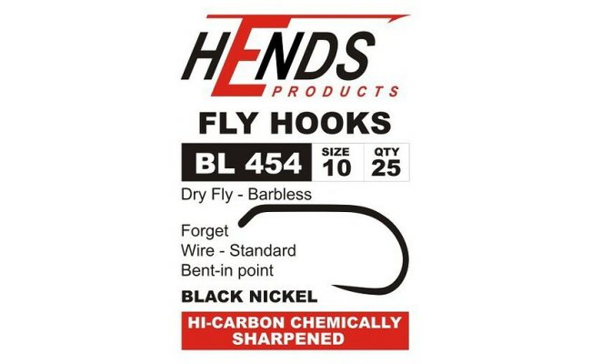 Fly Tying Hook Hends Dry Fly (BL454) Fly Tying Hook Hends Dry Fly (BL454) No 10 25 pcs