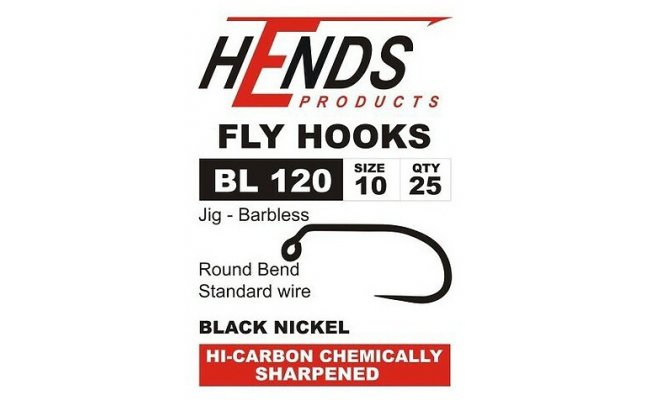 Fly Tying Hook Hends Jig (BL120) Fly Tying Hook Hends Jig (BL120) No 10 25 pcs