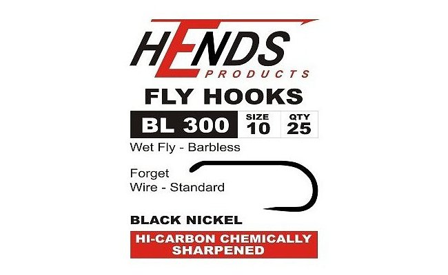 Fly Tying Hook Hends Wet Fly (BL300) Fly Tying Hook Hends Wet Fly (BL300) No 10 25 pcs