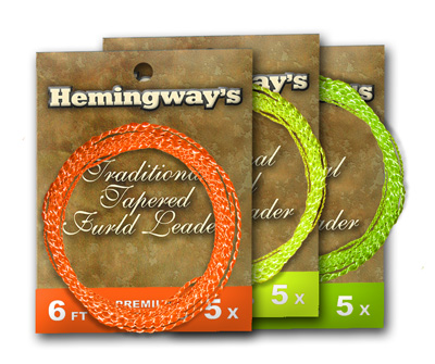 Tippet Ring Furled Clear Nylon Mono Fly Fishing Leader 4,5,6 Standard Taper 