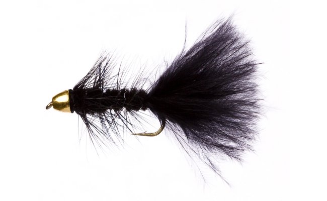 Golden Bullet Wooly Bugger Black Golden Bullet Wooly Bugger Black, Size 10