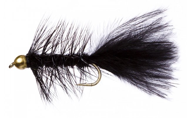 Golden Nugget Woolly Bugger Black Golden Nugget Woolly Bugger Black, Size 10