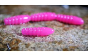 Gummy Larva RedBass Trout Grub L - 3 x 25 mm Gummy Larva RedBass Trout Grub L - 3 x 25 mm Black & Green