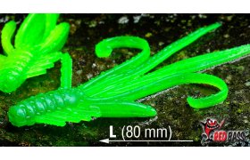 Gummy Nymph RedBass Nr. 1 L - 80 mm Gummy Nymph RedBass Nr. 1 L - 80 mm Signal Orange UV