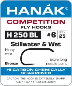 Fly Tying Hook Hanak Competition Stillwater & Wet (H250BL) HC Stillwater & Wet Hook - Bronze No 10, 25 pcs (H250BL)