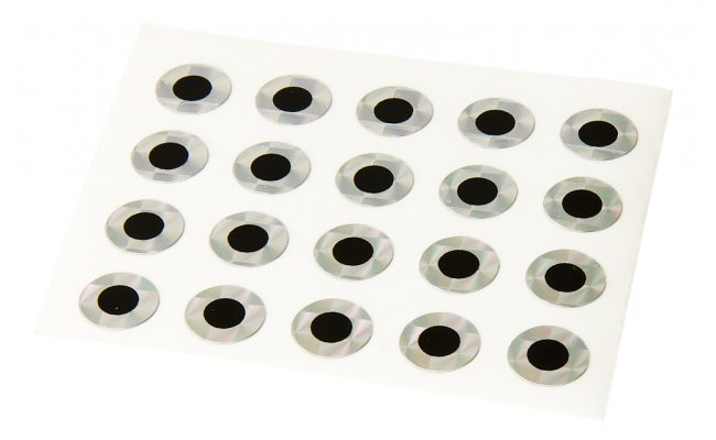 Holographic Eyes Hends Holographic Eyes Hends 3 mm Silver Holographic