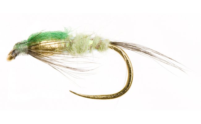 Klima's Micro Nymph Golden Drop Green Klima's Micro Nymph Golden Drop Green, Size 14