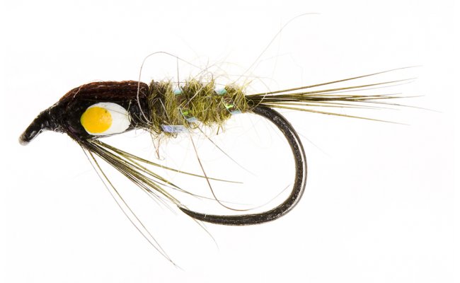 Klima's Micro Nymph Jungle Cock Drop Olive Klima's Micro Nymph Jungle Cock Drop Olive, Size 14