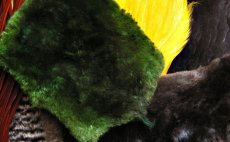 Mole skin natural & dyed - green