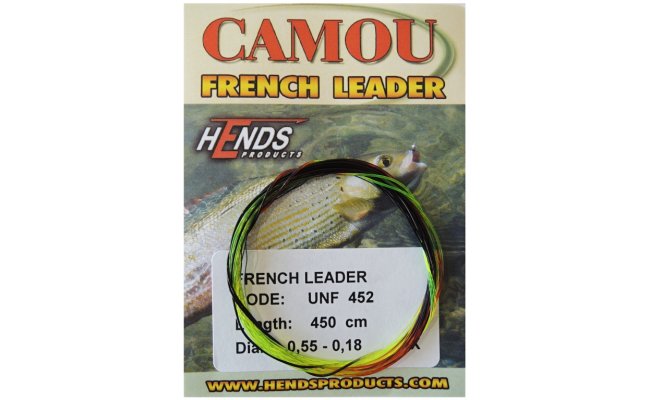 Monofilament Knotless French Leader Hends Camou Monofilament Knotless French Leader Hends Camou - 350 cm, 0,53 - 0,18 mm, Camou
