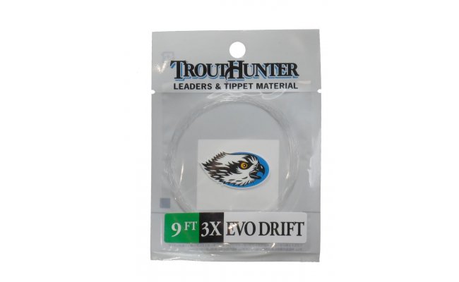 Nylon Tapered Leader TroutHunter EVO Drift 9 ft Nylon Tapered Leader TroutHunter EVO Drift 9 ft 3X 0,205 mm