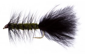 Olive Weighted Woolly Bugger Olive Weighted Woolly Bugger, Size 10