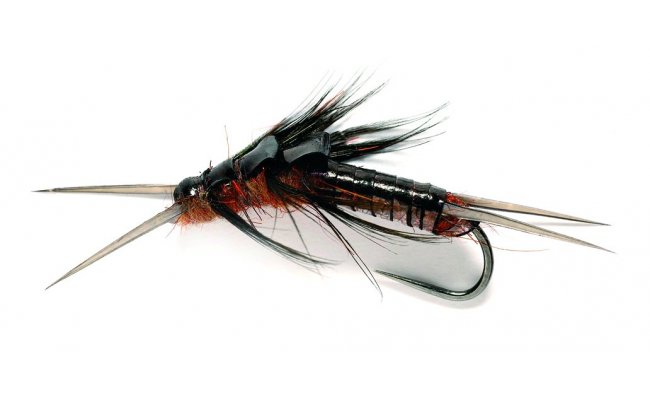 Oliver Edwards Large Black Stonefly Oliver Edwards Large Black Stonefly, Size 8