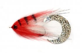 Paolo's Wiggle Tail White & Red Paolo's Wiggle Tail White & Red, Size 6/0