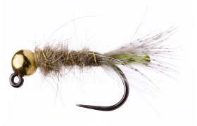 Peeping Caddis Tungsten Jig Grey Peeping Caddis Tungsten Jig Grey, Size 10