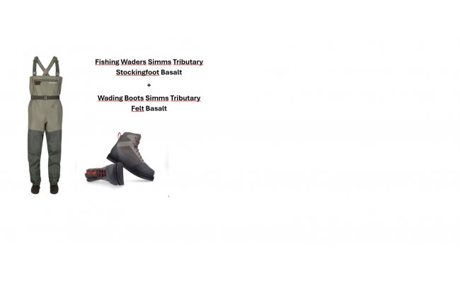 SET Waders & Boots Simms Tributary Stockingfoot Basalt Felt SET Waders & Boots Simms Tributary Stockingfoot Basalt Felt