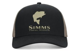 Simms Double Haul Trucker Stone Black Cap Simms Double Haul Trucker Stone Black Cap