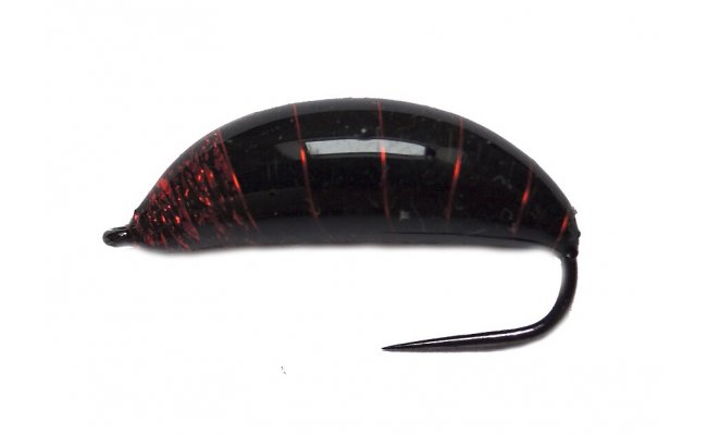Slovak Super Heavy Nymph Black & Scarlet Slovak Super Heavy Nymph Black & Scarlet, Size 8 - 2,6 g