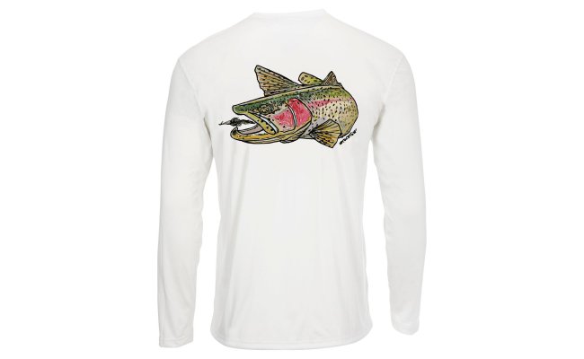 Solar Tech Tee Simms Rainbow Trout White Solar Tech Tee Simms Rainbow Trout White S