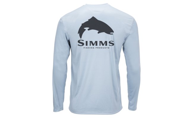 Solar Tech Tee Simms Trout Logo Steel Blue Solar Tech Tee Simms Trout Logo Steel Blue S