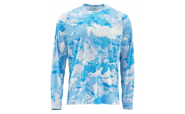 SolarFlex Crewneck Prints Simms Cloud Camo Blue SolarFlex Crewneck Prints Simms Cloud Camo Blue M