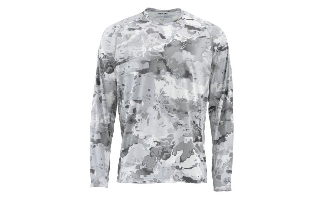 SolarFlex Crewneck Prints Simms Cloud Camo Grey SolarFlex Crewneck Prints Simms Cloud Camo Grey S