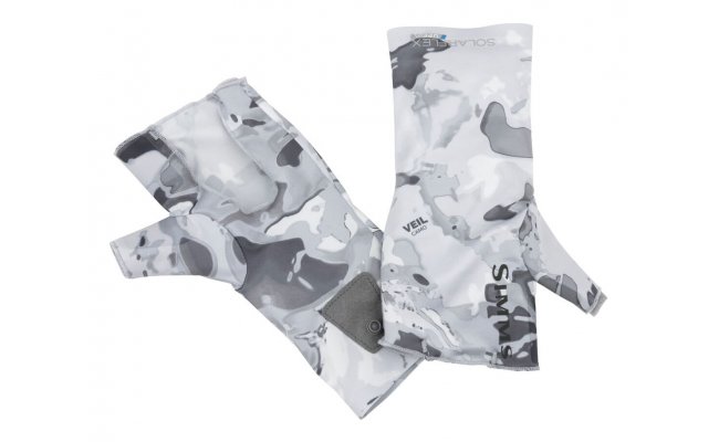 SolarFlex SunGlove Simms No-Finger Cloud Camo Grey SolarFlex SunGlove Simms No-Finger Cloud Camo Grey S/M