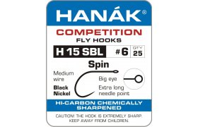 Spin Hook 2 Hank Competition - Black Nickel HC Spin Hook 2 - Black Nickel No 4, 25 pcs (H15SBL)