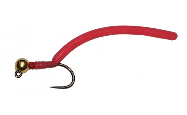 Squirmy Wormy Gold Head Bloodworm Jig Squirmy Wormy Gold Head Bloodworm Jig, Size 12