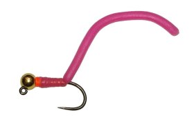 Squirmy Wormy Gold Head Fluo Pink Jig Squirmy Wormy Gold Head Fluo Pink Jig, Size 12