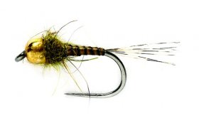 SR Skinny Quill Olive Nymph  SR Skinny Quill Olive Nymph , Size 16