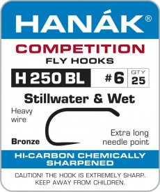 Fly Tying Hook Hanak Competition Stillwater & Wet (H250BL) HC Stillwater & Wet Hook - Bronze No 10, 25 pcs (H250BL)