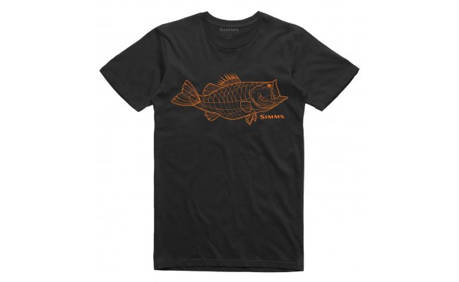 T-Shirt Simms Bass Line Black T-Shirt Simms Bass Line Black S