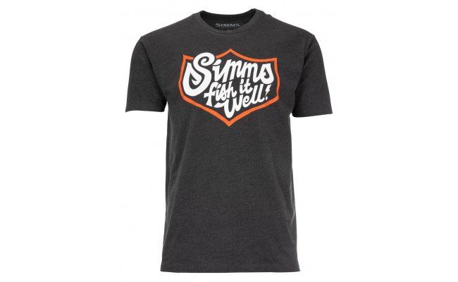 T-Shirt Simms Fish It Well Badge Charcoal Heather T-Shirt Simms Fish It Well Badge Charcoal Heather S