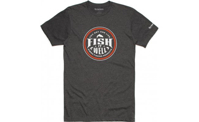 T-Shirt Simms Fish It Well Charcoal Heather T-Shirt Simms Fish It Well Charcoal Heather S