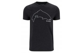 T-Shirt Simms Trout Outline Gunmetal Heather T-Shirt Simms Trout Outline Gunmetal Heather S