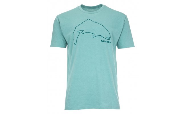 T-Shirt Simms Trout Outline Oil Blue Heather T-Shirt Simms Trout Outline Oil Blue Heather S