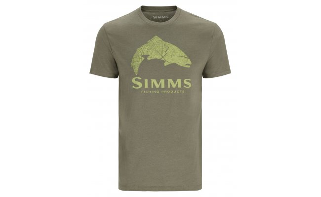 T-Shirt Simms Wood Trout Fill Military Heather Neon T-Shirt Simms Wood Trout Fill Military Heather Neon S