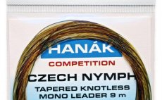 Tapered Knotless Mono Leader Hank Competition Czech Nymph 9 m - Camou